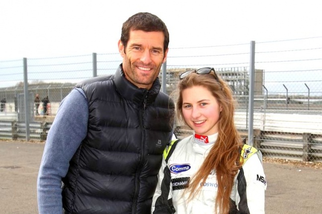Gosia Rdest i Mark Webber podczas zawodów Formuły 4